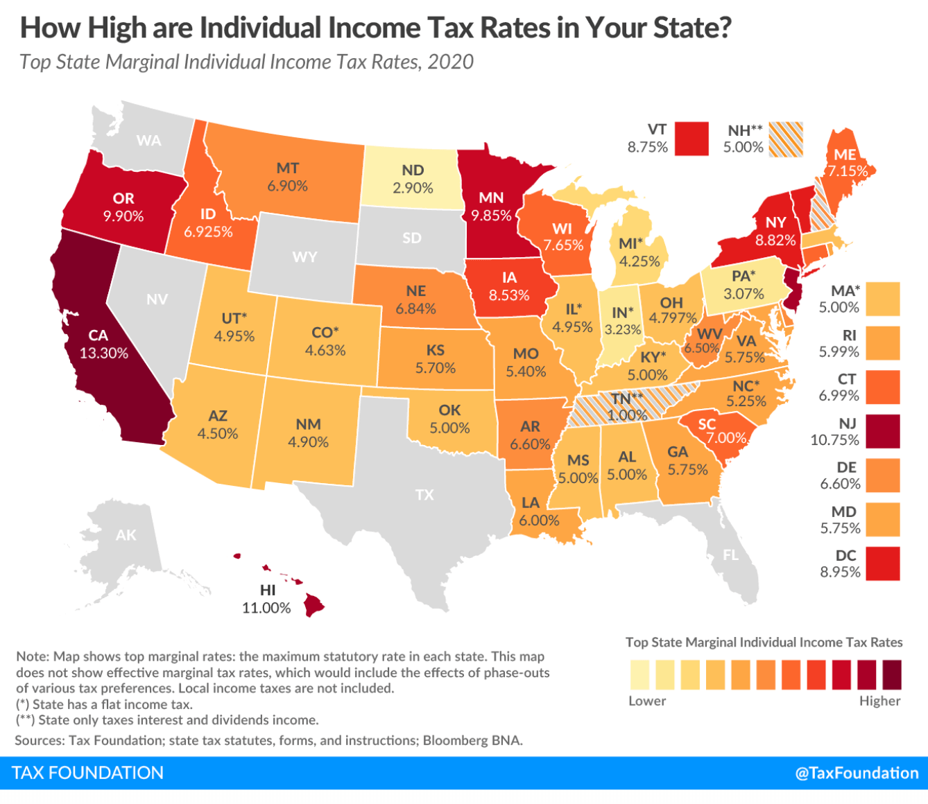アメリカで一番税金が安い州は アメリカ税制の基本と税金別マップ アメリカ生活の知恵